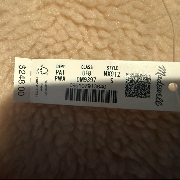 Madewell Reversible Denim & Sherpa Jacket NWT size Small - Picture 12 of 13